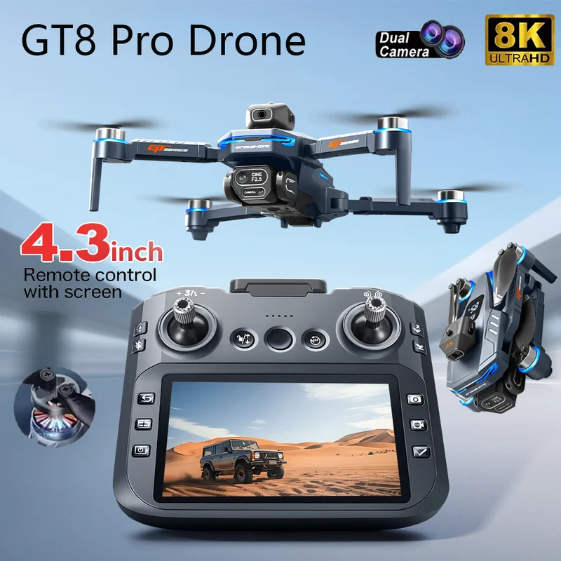 Drone Camera 4K - 2026 New GT8 Drone GPS 8K