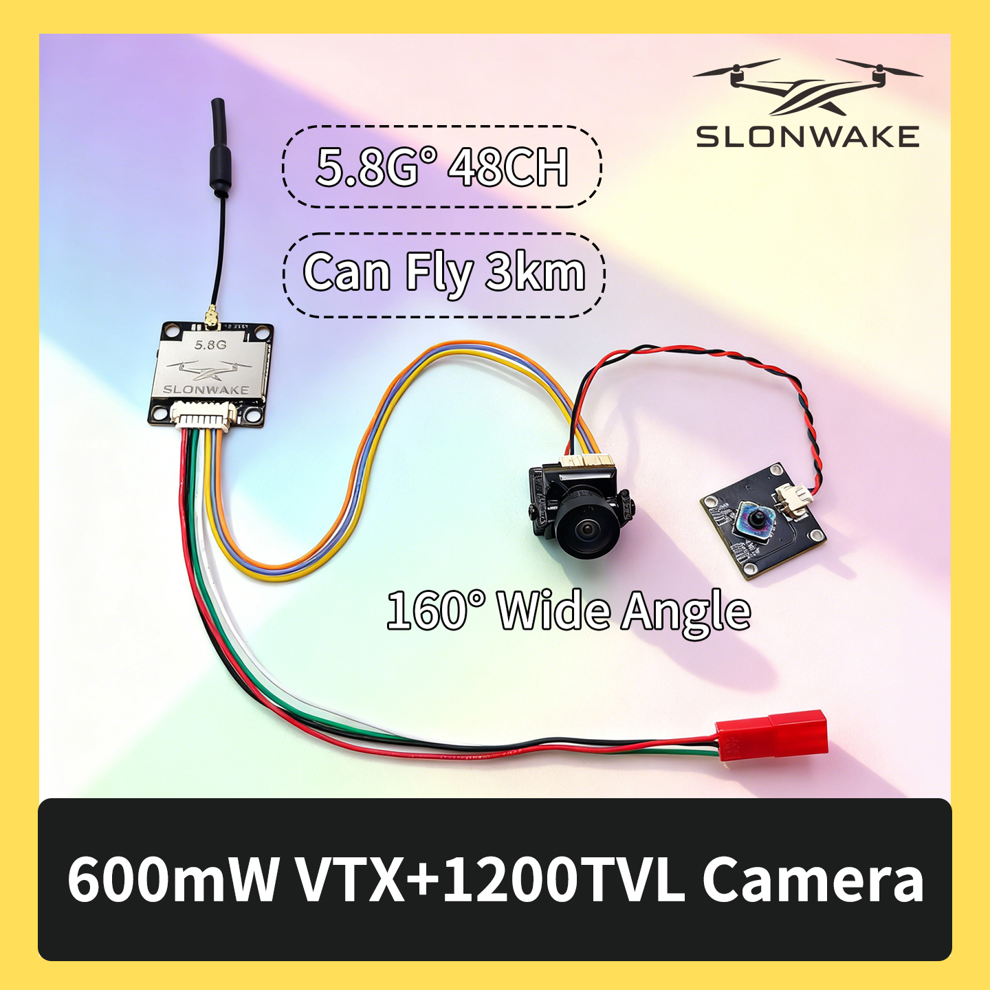 SLONWAKE 5.8G 600mW 7-24V FPV  - Drone Camera Wide Angle incelemesi ve fiyatı