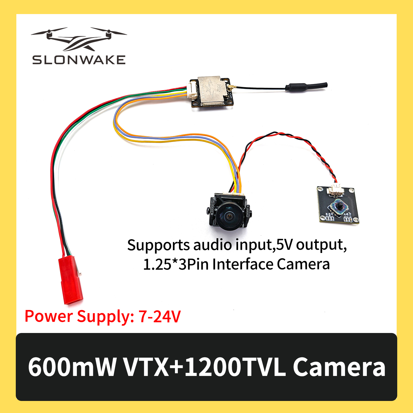 SLONWAKE 5.8G 600mW 7-24V FPV  - Drone Camera Wide Angle incelemesi ve fiyatı
