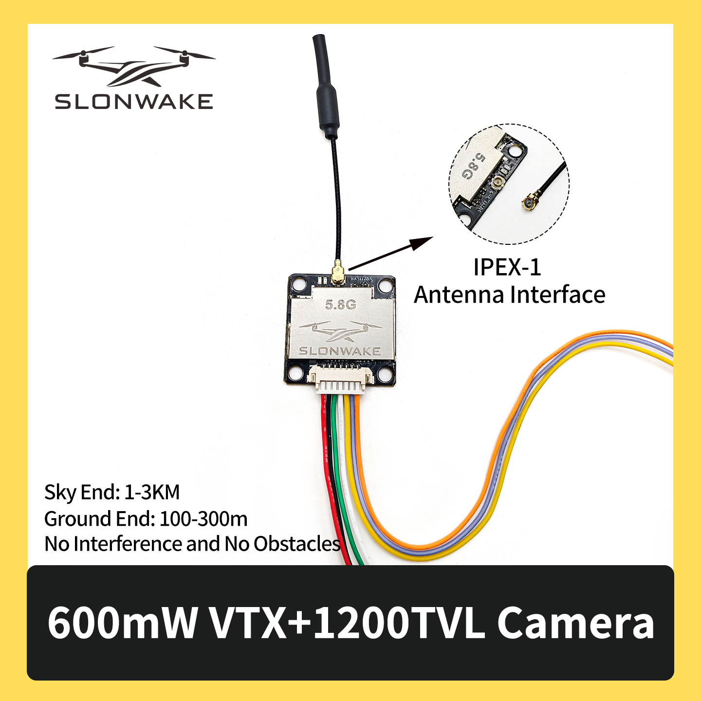 SLONWAKE 5.8G 600mW 7-24V FPV  - Drone Camera Wide Angle incelemesi ve fiyatı