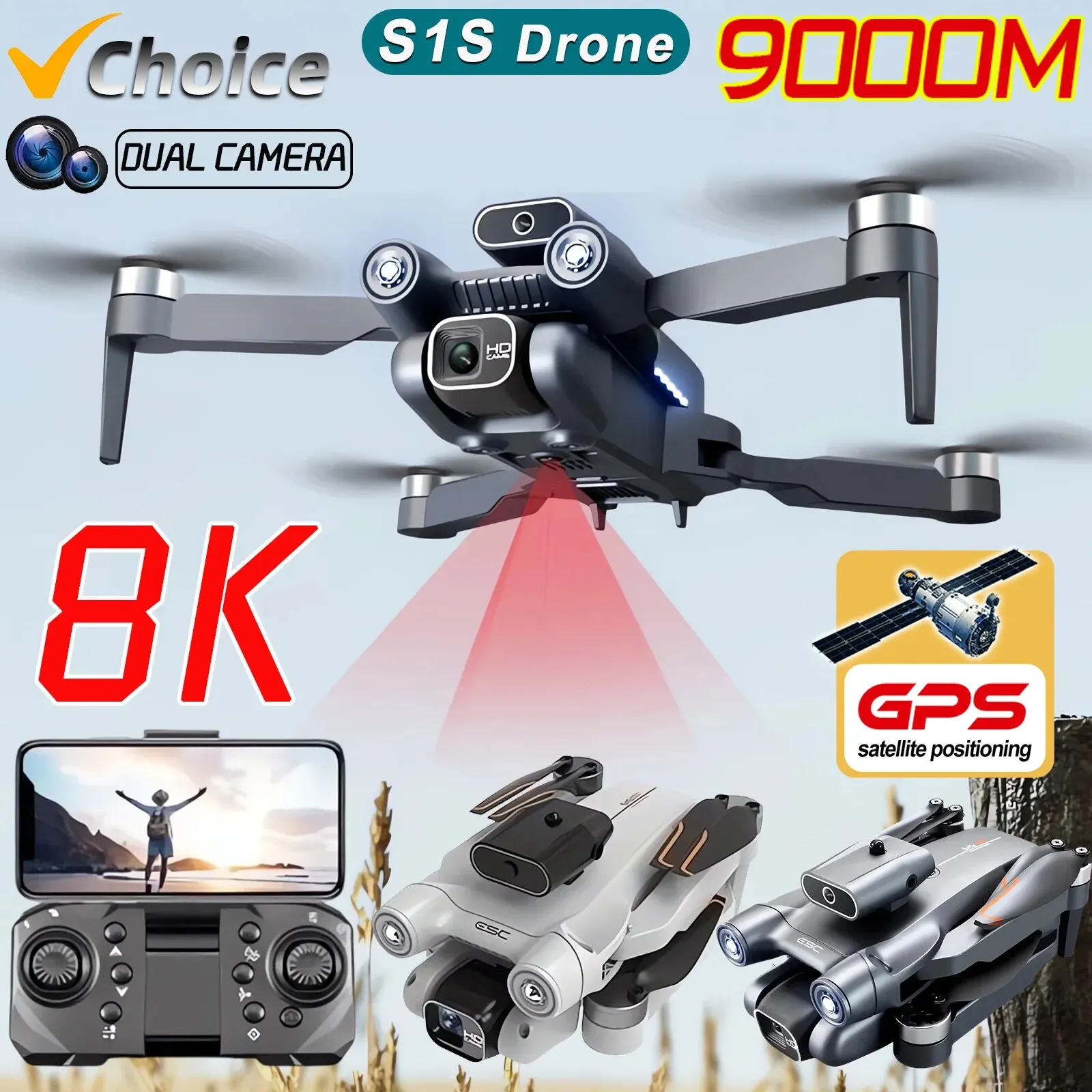 New S1S 5G GPS Drone Camera 8K - Drone Camera Professional incelemesi ve fiyatı