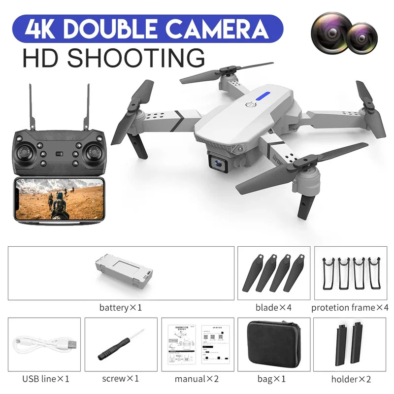 E88 ProIntelligent Folding Dro - Drone Camera 4K incelemesi ve fiyatı