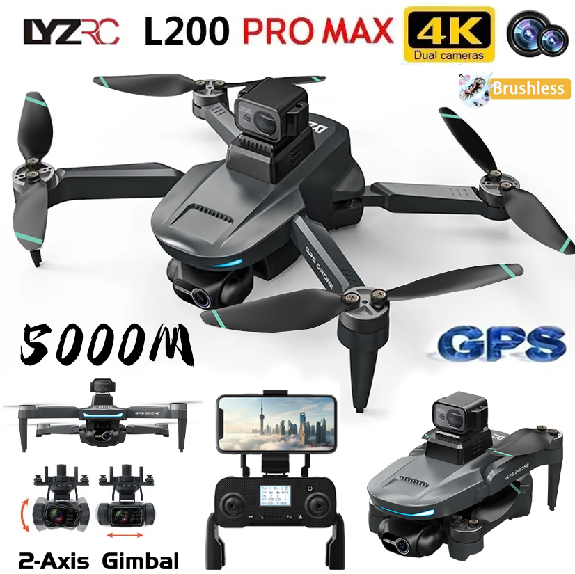 L200 Pro MAX GPS Drone 4K Prof - Drone Camera With Gimbal incelemesi ve fiyatı
