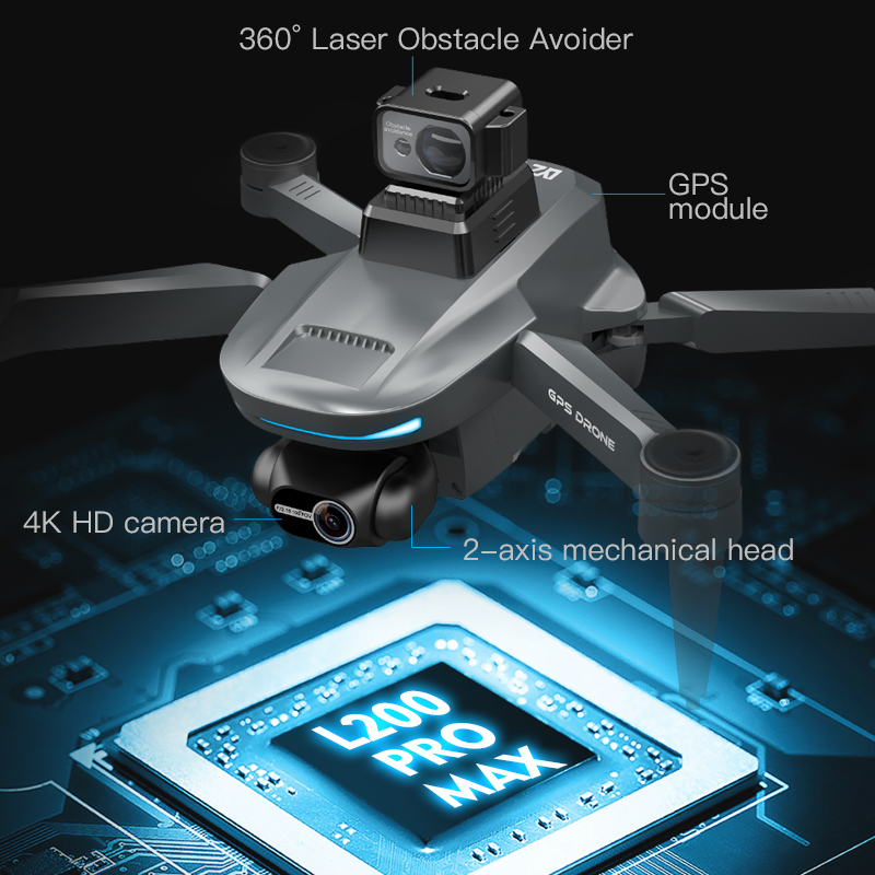 L200 Pro MAX GPS Drone 4K Prof - Drone Camera With Gimbal incelemesi ve fiyatı