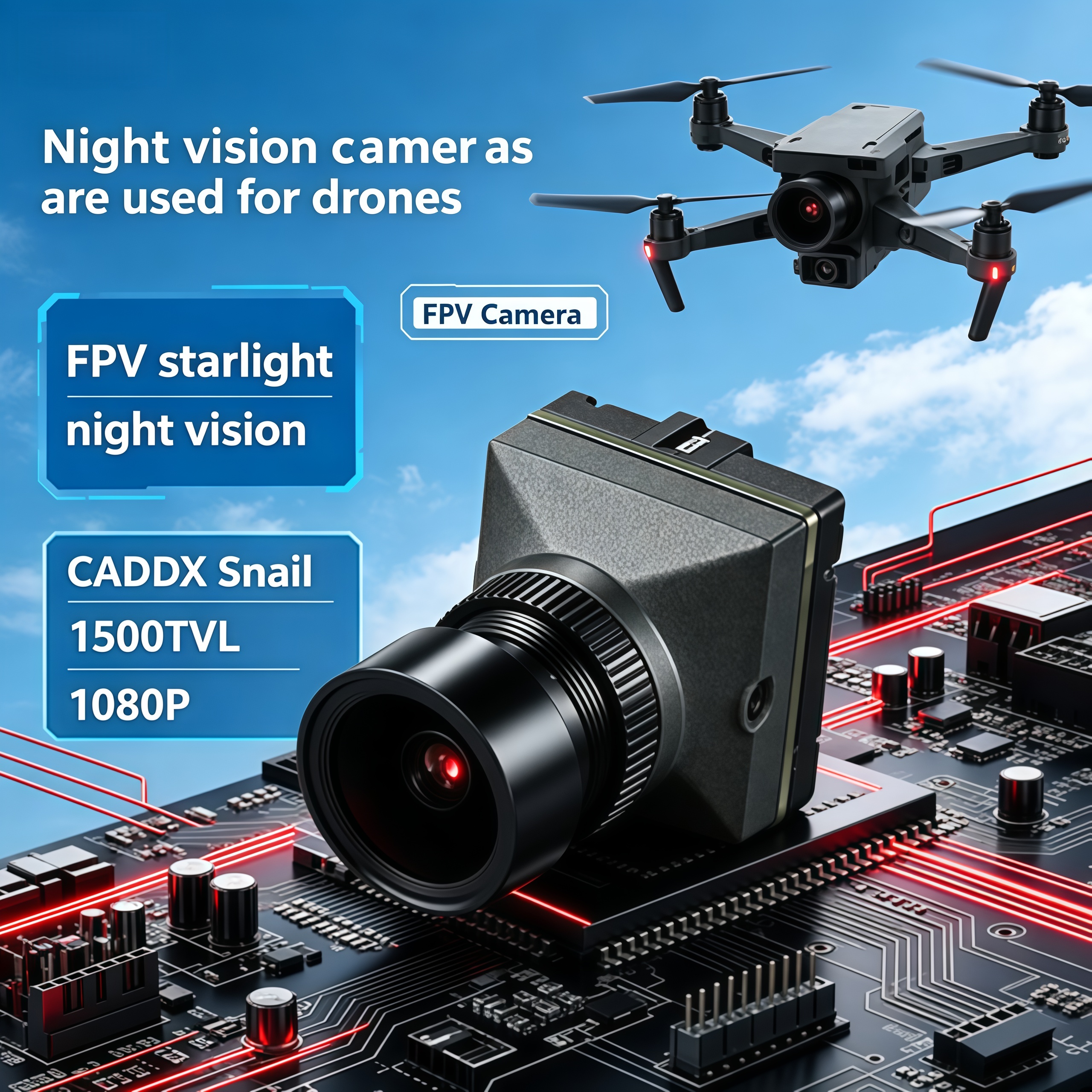 1500TVL HD CADDX Snail FPV Cam - Drone Camera Hd incelemesi ve fiyatı
